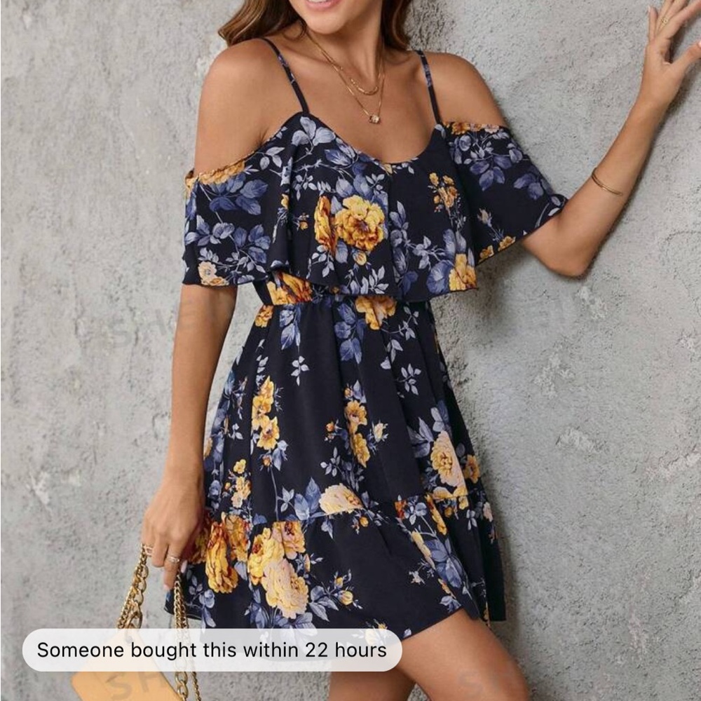 Floral off the shoulder dress